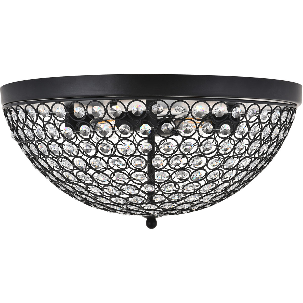 Taye 4 Light 18 inch Matte Black Flush Mount Ceiling Light