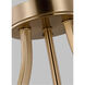 Geary LED 18.63 inch Satin Brass Convertible Pendant Semi-Flush Ceiling Light, Medium