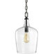 Blossom 1 Light 9.25 inch Black Pendant Ceiling Light