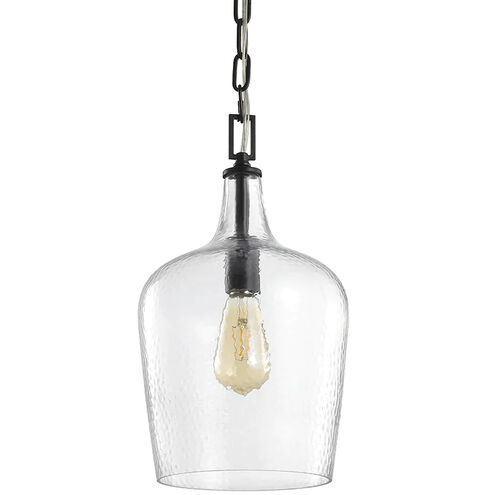 Blossom 1 Light 9.25 inch Black Pendant Ceiling Light