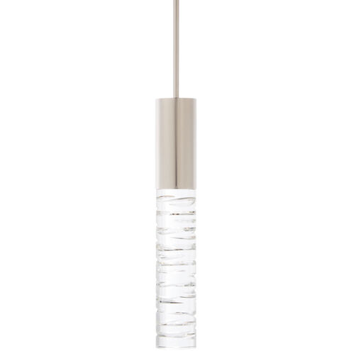 Cru LED 5.9 inch Polished Nickel Mini Pendant Ceiling Light, Beyond