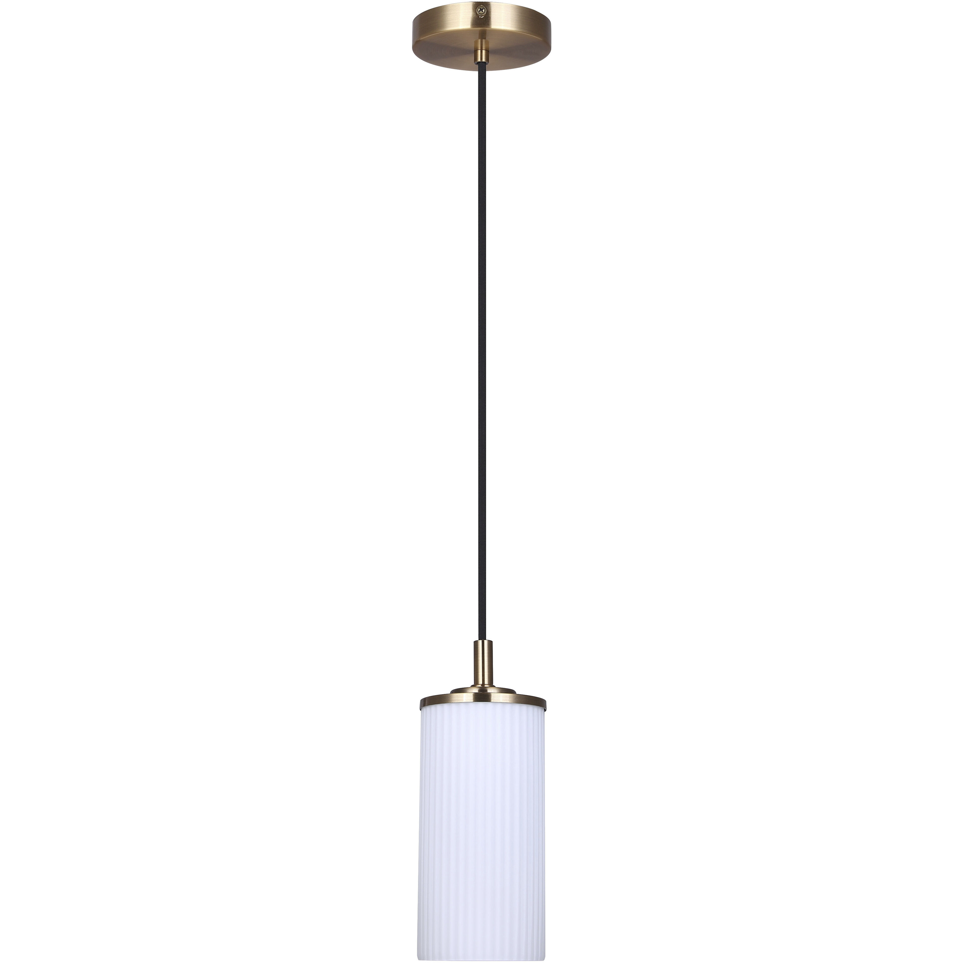 Kinslea 1 Light 4.75 inch Gold Pendant Ceiling Light in White Glass