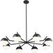 Realm Sphere 8 Light 44 inch Matte Black Chandelier Ceiling Light