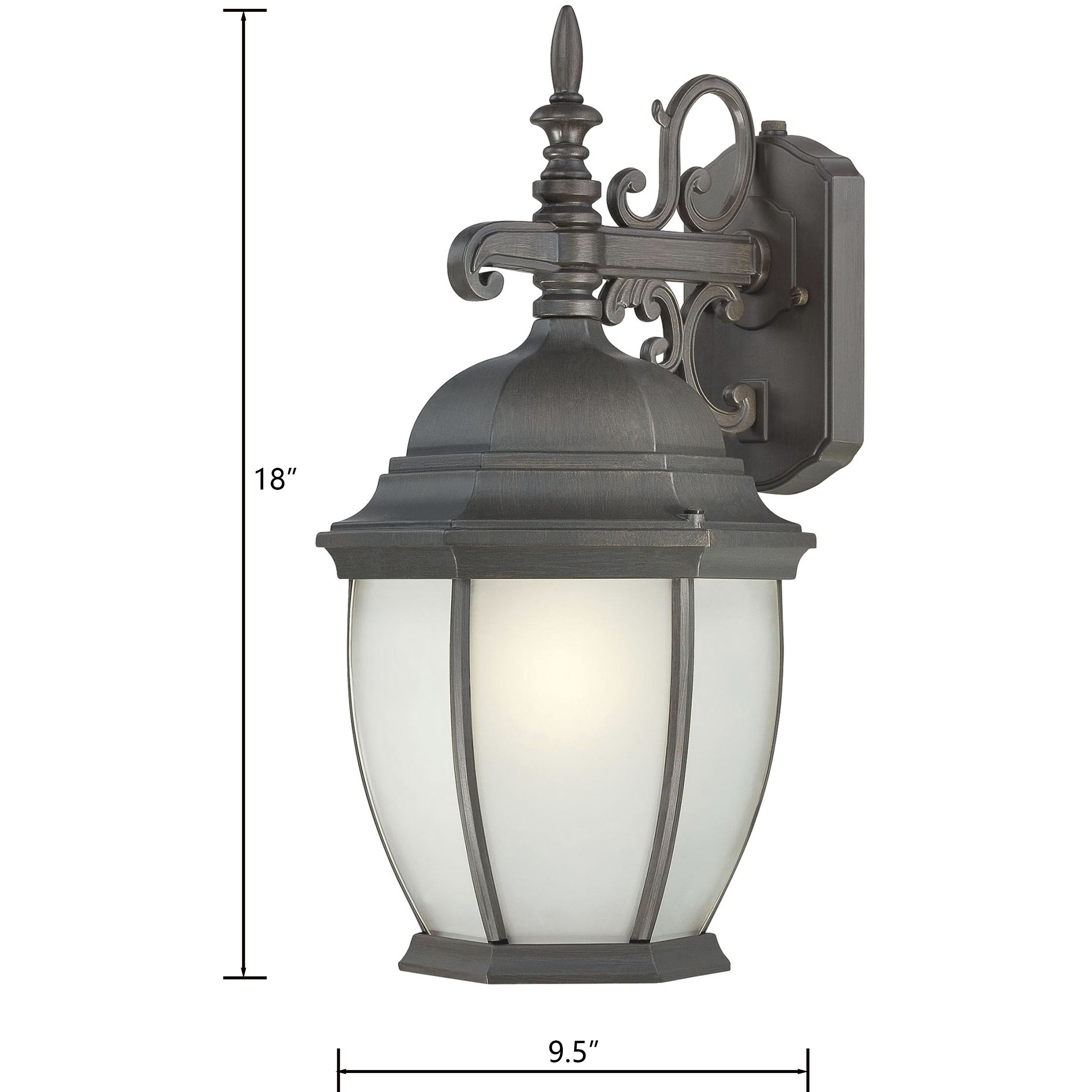 Covington 1 Light 18 inch Painted Bronze Outdoor Wall Lantern