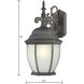 Covington 1 Light 18 inch Painted Bronze Outdoor Wall Lantern