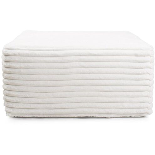 Shar Pei Universal 18 inch White Ottoman