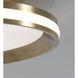 Sona LED 16 inch Satin Brass Flush Mount Ceiling Light