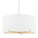 Darlene 5 Light 26 inch Aged Brass Chandelier Ceiling Light