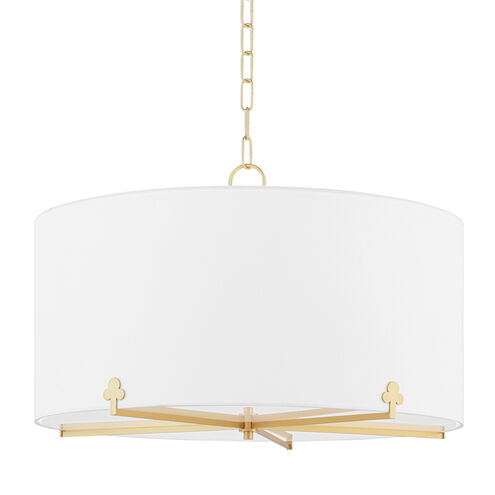 Darlene 5 Light 26 inch Aged Brass Chandelier Ceiling Light
