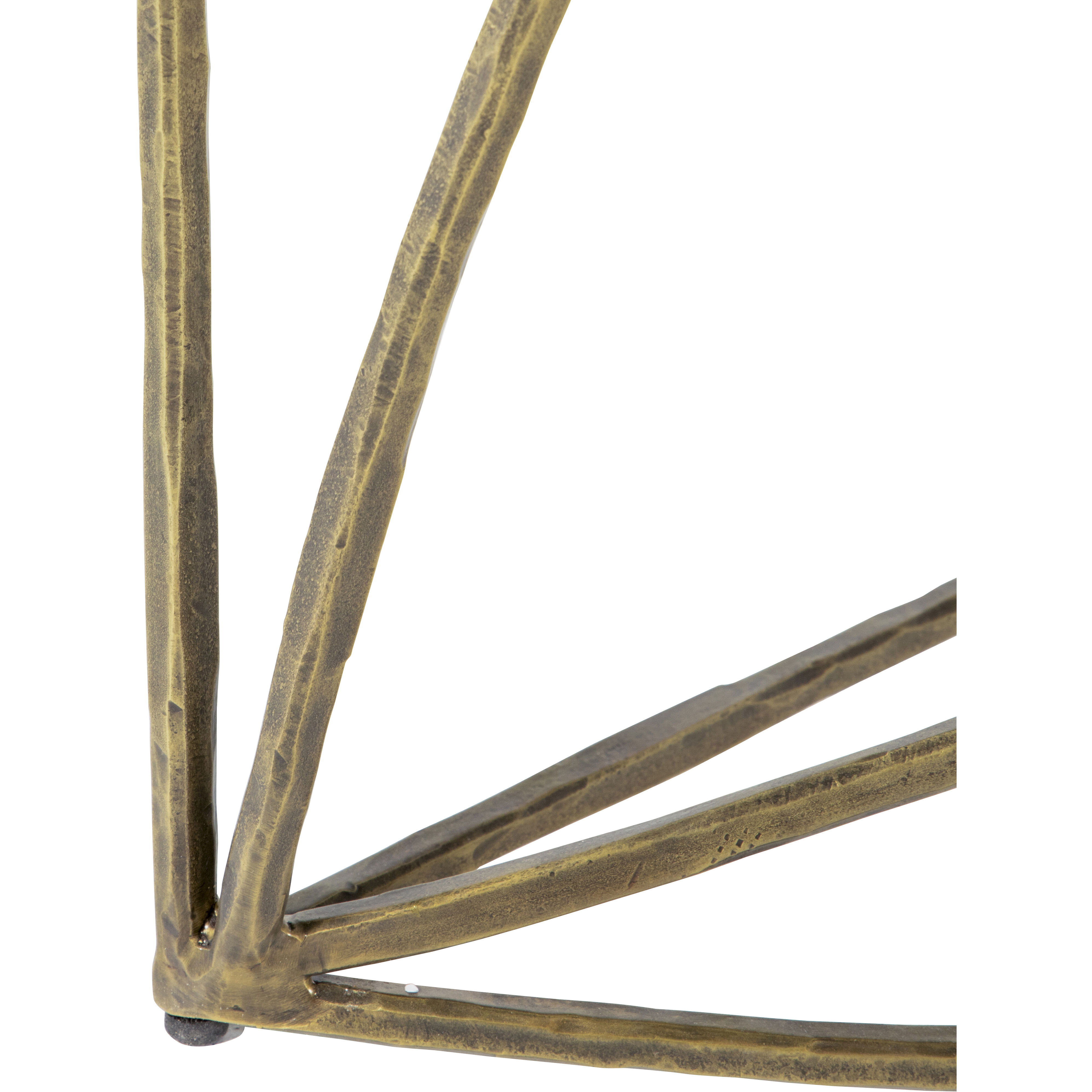 Wayland 48 X 14.25 inch Antique Aged Brass and White Banswara Marble Console Table