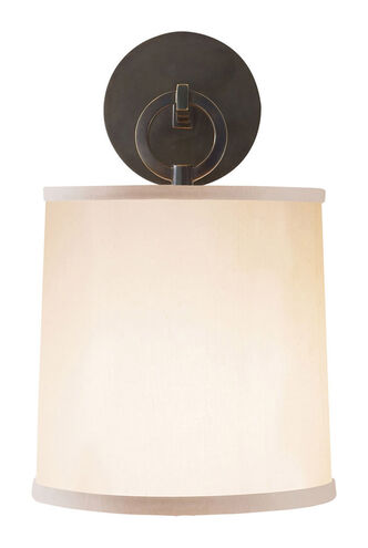 Visual Comfort Barbara Barry French Cuff Sconce in Bronze with Silk Shade BBL2035BZ-S - Open Box
