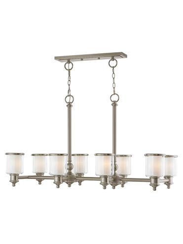 Middlebush 8 Light 42 inch Brushed Nickel Linear Chandelier Ceiling Light