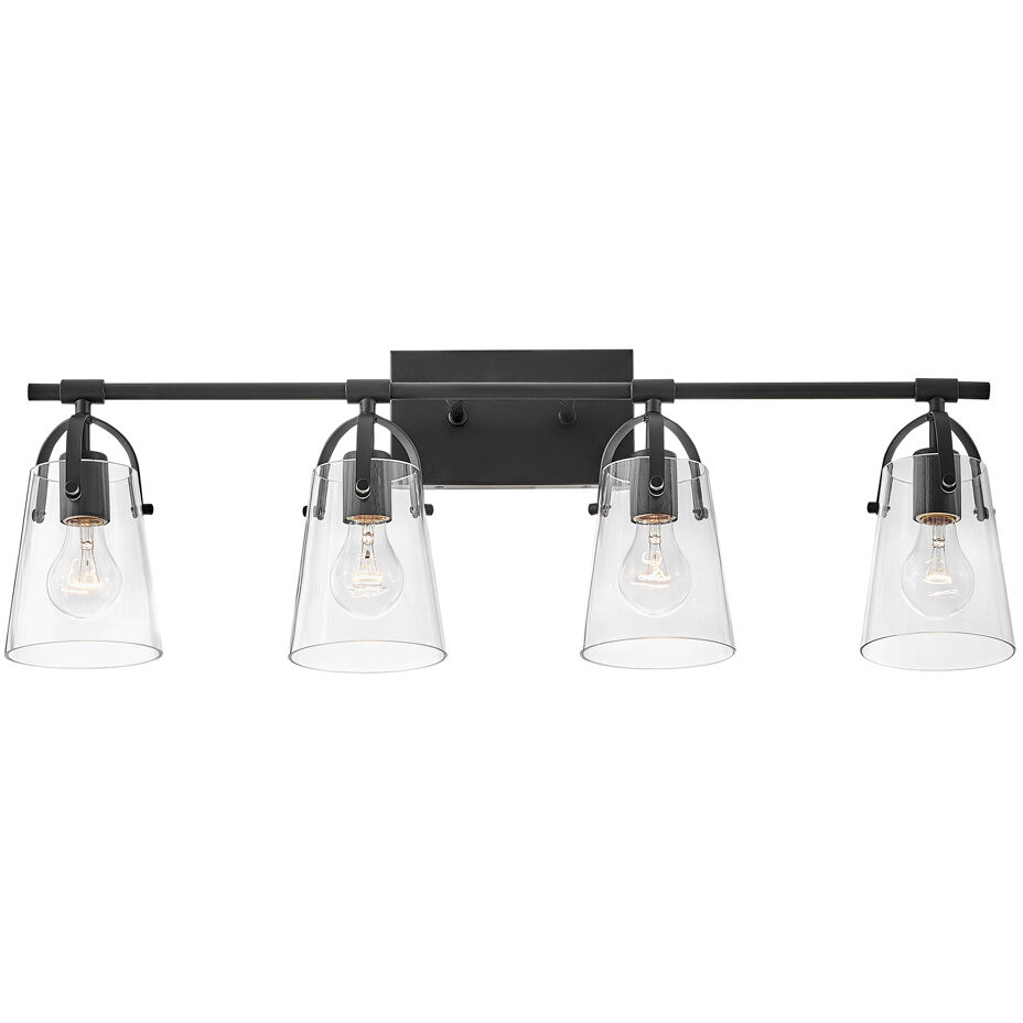Foster 4 Light 31.75 inch Black Vanity Light Wall Light