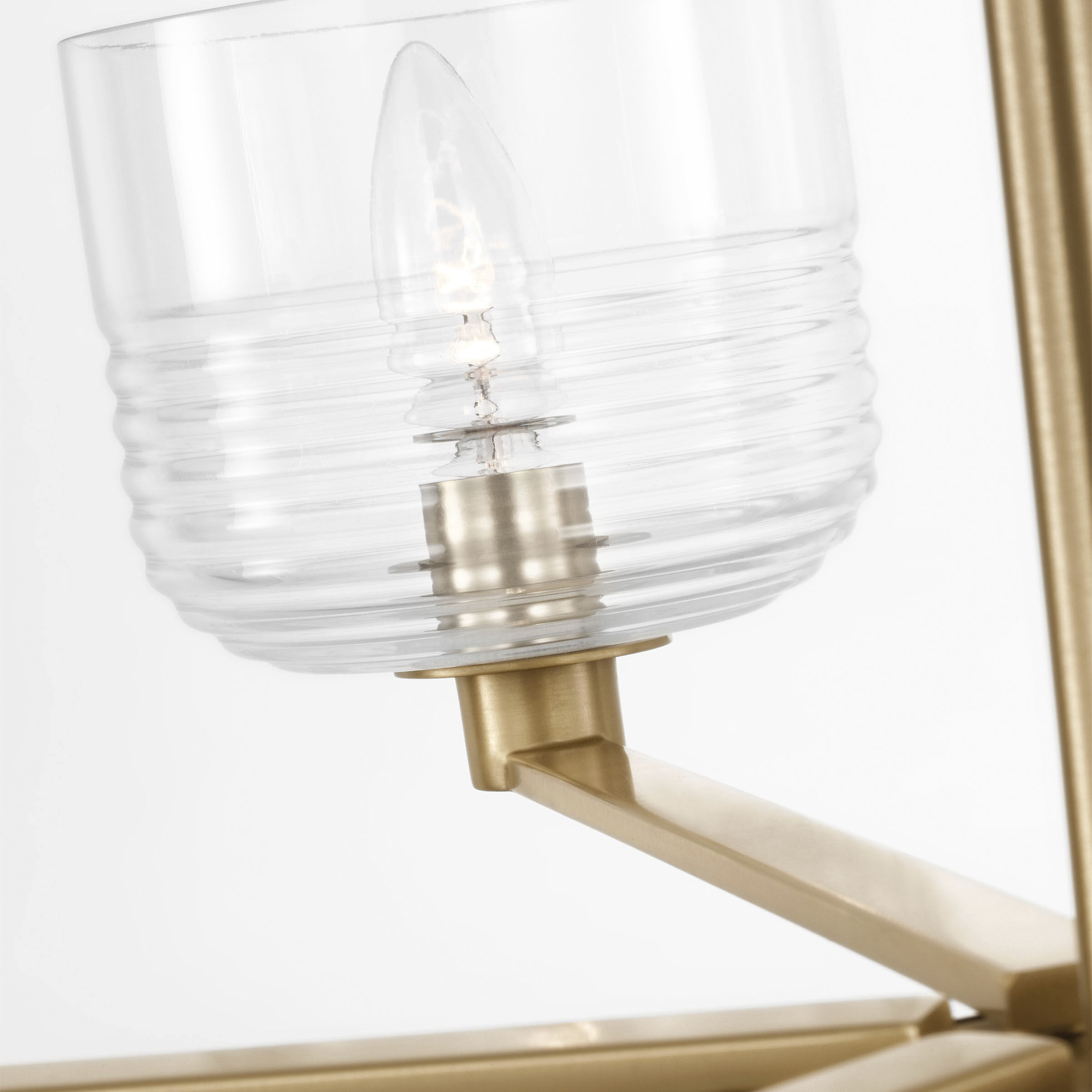 Drew & Jonathan Lochdale 6 Light 33.88 inch Satin Brass Chandelier Ceiling Light, Large