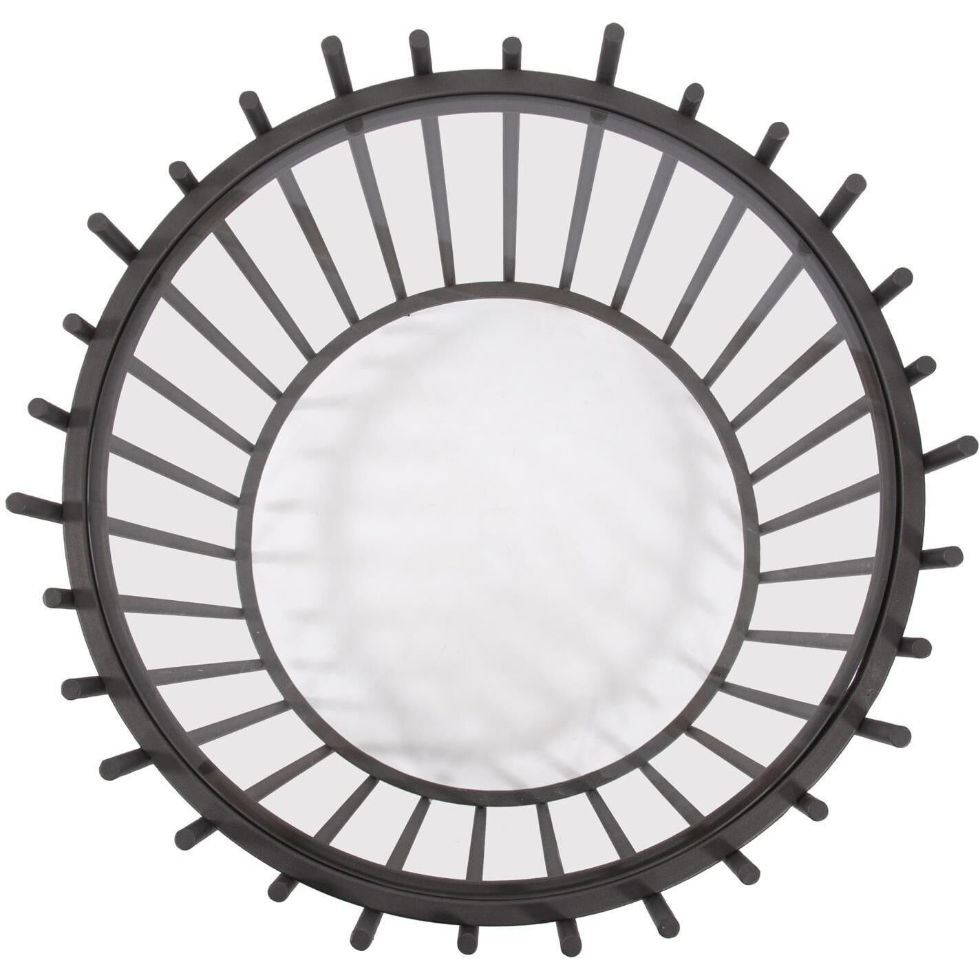 Iron Rod 22.25 X 17.75 inch Graphite Side Table