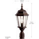 Madison 1 Light 22 inch Tannery Bronze Outdoor Post Lantern