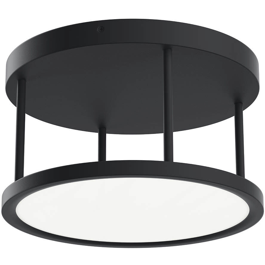 Lavi LED Matte Black Semi Flush Light Ceiling Light
