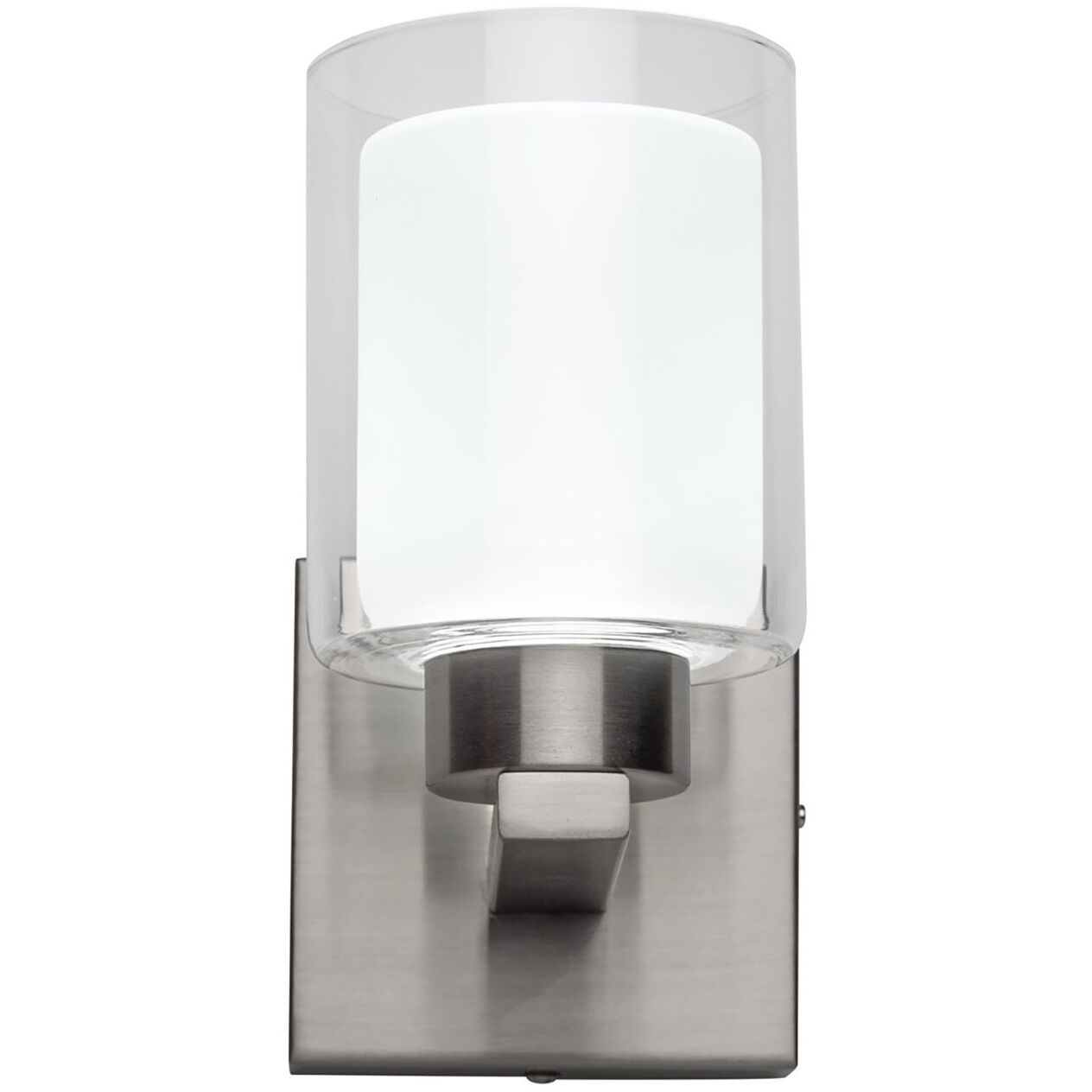 Saville LED 7 inch Brushed Nickel Bathroom Sconce Wall Light