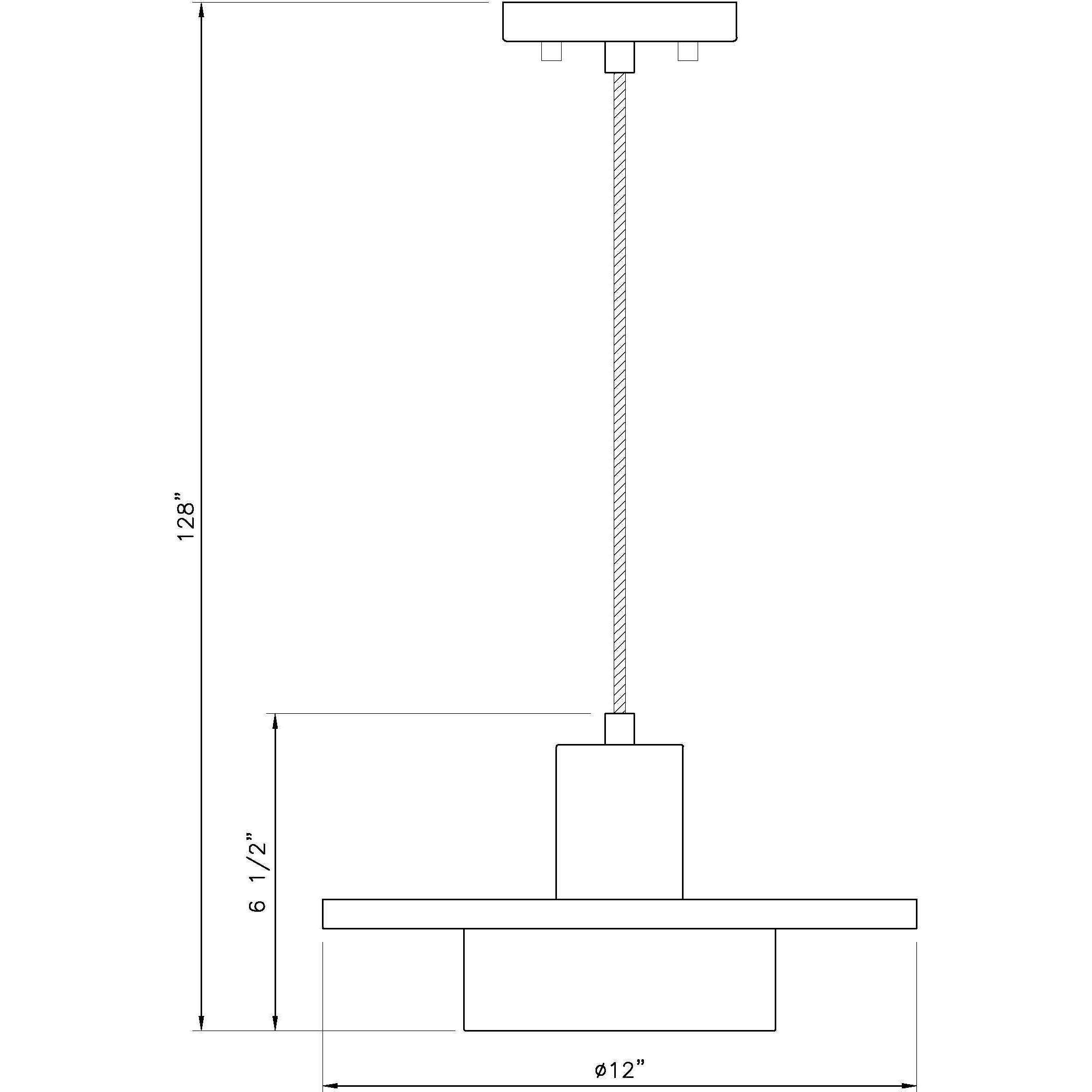 Ludo LED 12 inch Matte White and Modern Gold Pendant Ceiling Light