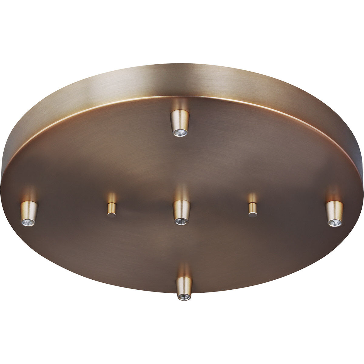 Multi-Port Canopy Satin Brass Pendant Cluster Canopy, 5-Port