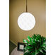 Sirena LED 7.9 inch Chrome Pendant Ceiling Light in White Glass