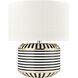 Lula Park 20 inch 100.00 watt Black with White and Gold Table Lamp Portable Light