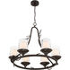 Ponderosa Ridge 6 Light 28 inch Weathered Spruce/Silver Highlights Chandelier Ceiling Light