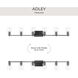 Adley 6 Light 49 inch Matte Black Bath Vanity Wall Light