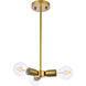 Reyes 3 Light 7.5 inch Brass Pendant Ceiling Light