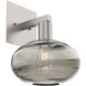 Coppa 1 Light 8 inch Beige Silver Indoor Sconce Wall Light in Metallic Beige Silver, Coppa Smoke