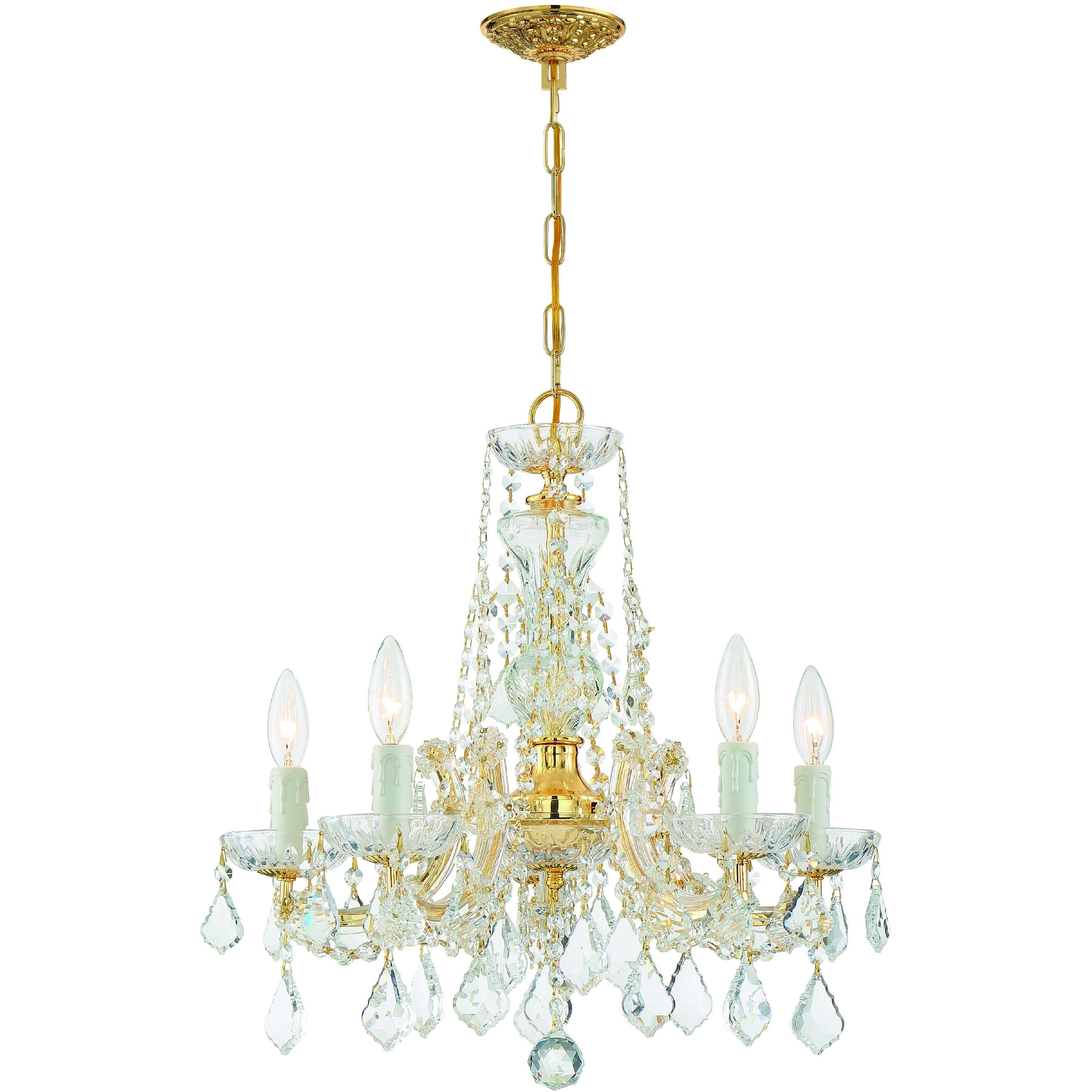 Maria Theresa 5 Light 20 inch Gold Chandelier Ceiling Light in Clear Spectra