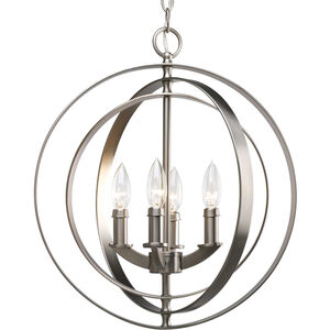 Buster 4 Light 16 inch Burnished Silver Foyer Pendant Ceiling Light