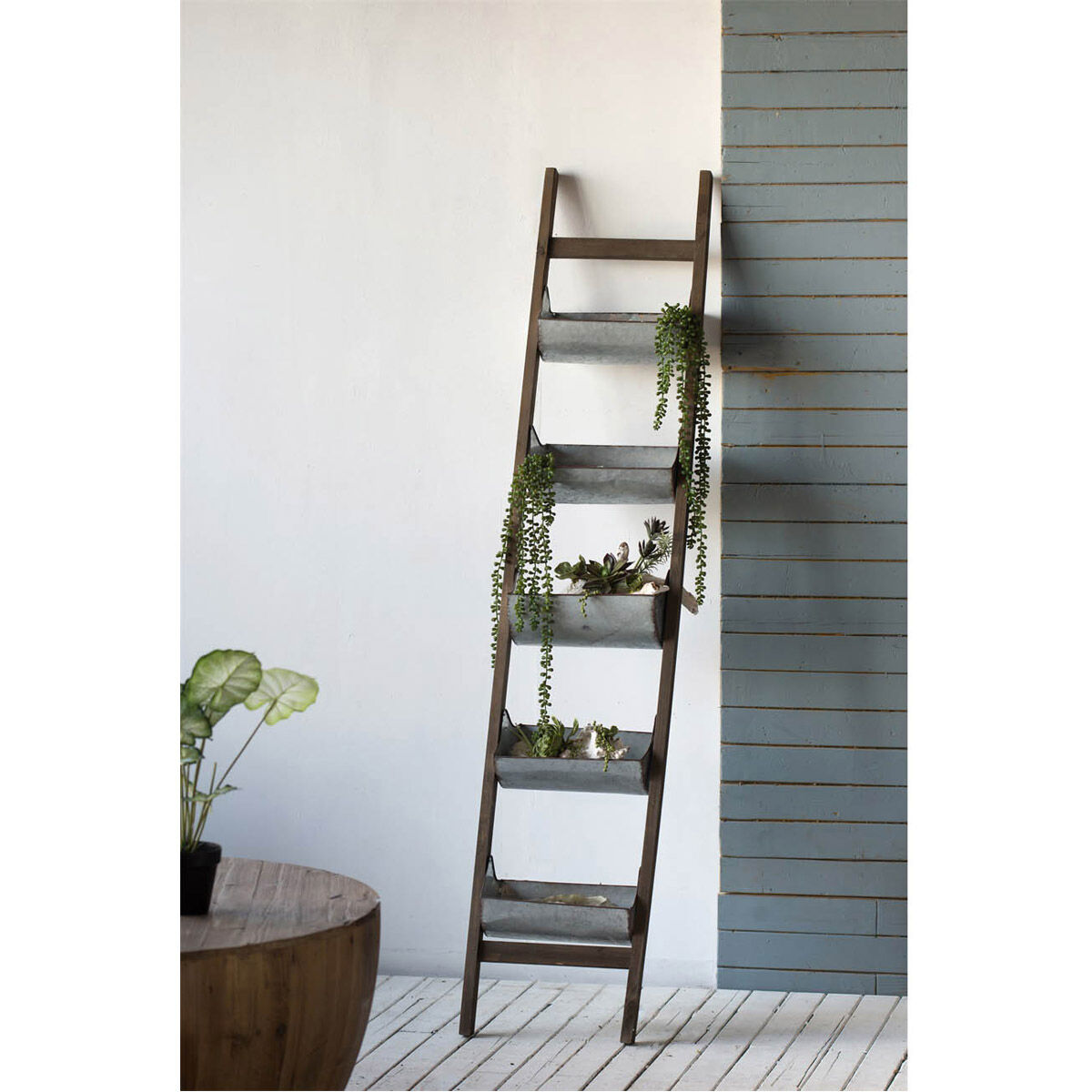 Reed Silver and Brown Planter