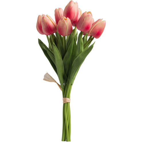 Faux Tulip Cerise/Green Flowers