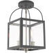 Milford 2 Light 8 inch Scandinavian Gray Convertible Mini Pendant/Ceiling Mount Ceiling Light