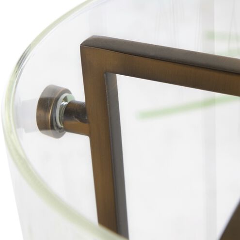 Sharon 1 Light 8.5 inch Antique Brass / Clear Glass Pendant Ceiling Light