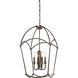 Jupiter's Canopy 4 Light 17 inch Harvard Court Bronze Pendant Ceiling Light