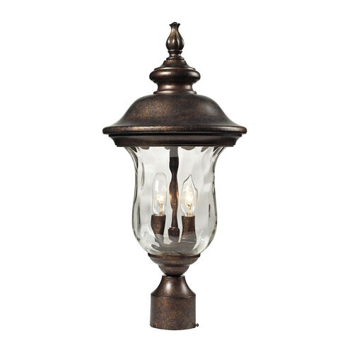 Carlton 2 Light 21 inch Regal Bronze Outdoor Post Light