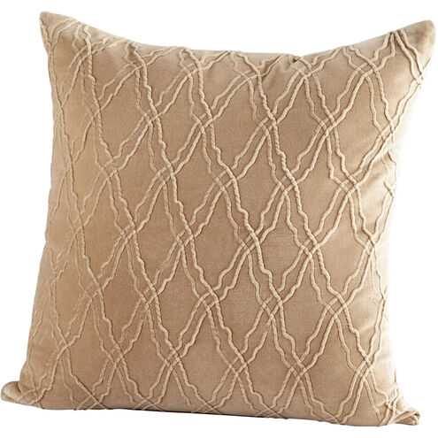 Ella 18 X 18 inch Beige Pillow Cover