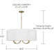 Adrian 4 Light 29.5 inch Aged Brass Chandelier Ceiling Light