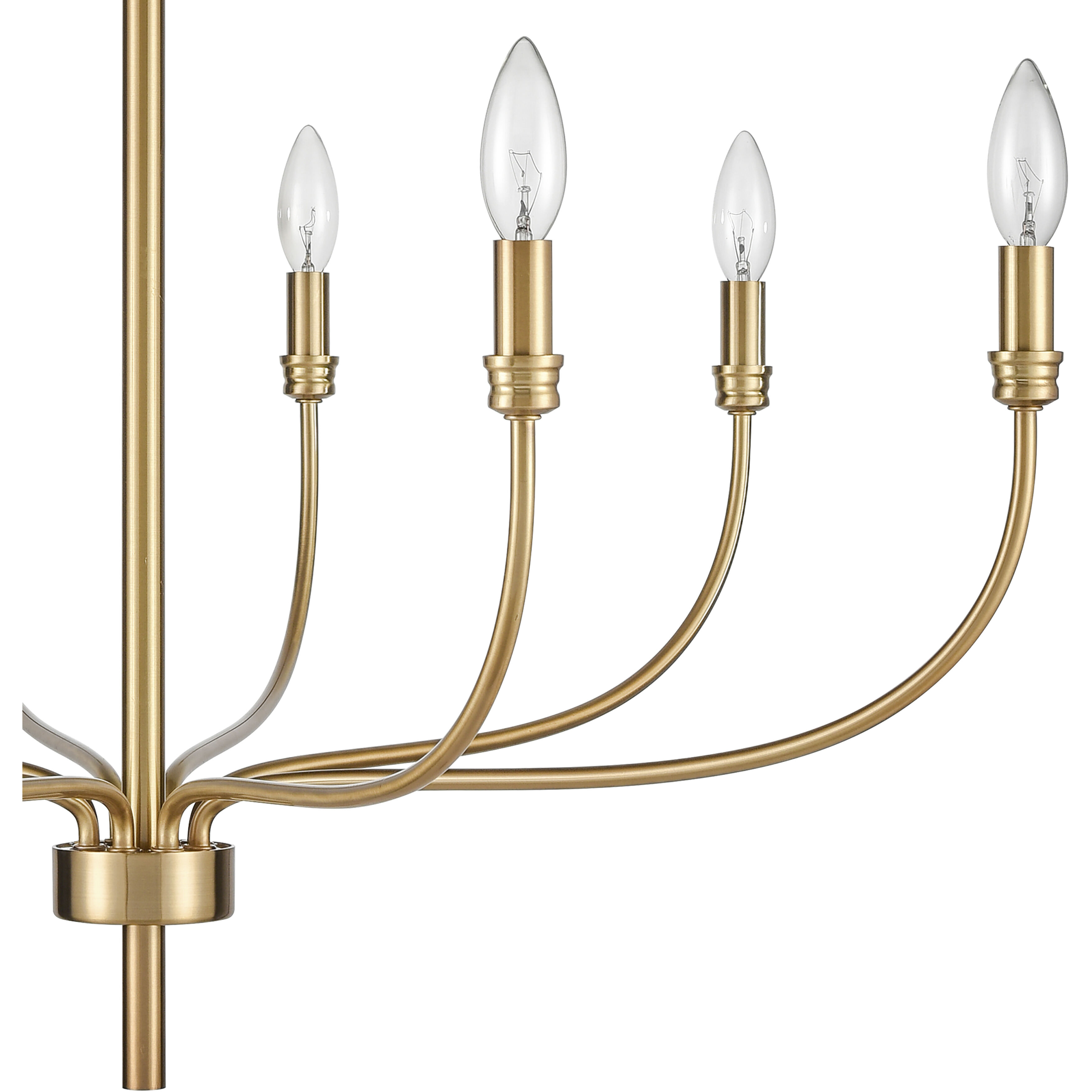 Newland 8 Light 34 inch Satin Brass Chandelier Ceiling Light