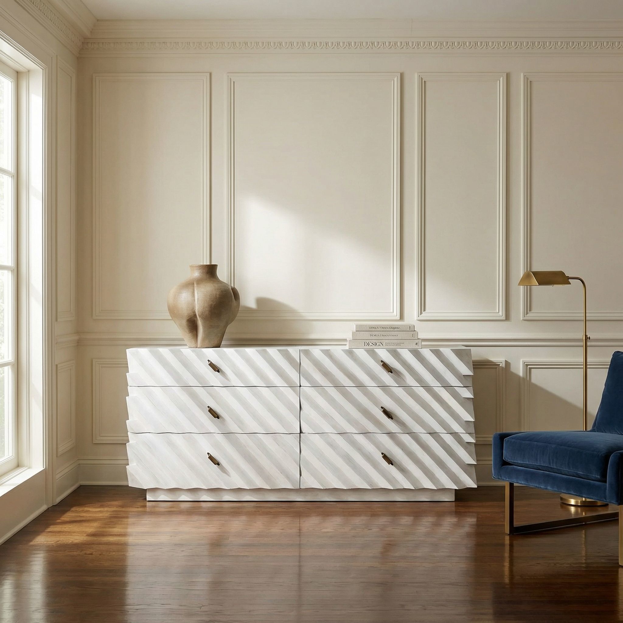 Hikaru White Wash Dresser