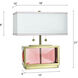Celeste 21 inch 60 watt Polished Brass and Blush Table Lamp Portable Light