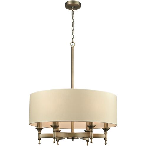 Pembroke 6 Light 24 inch Antique Brass Chandelier Ceiling Light