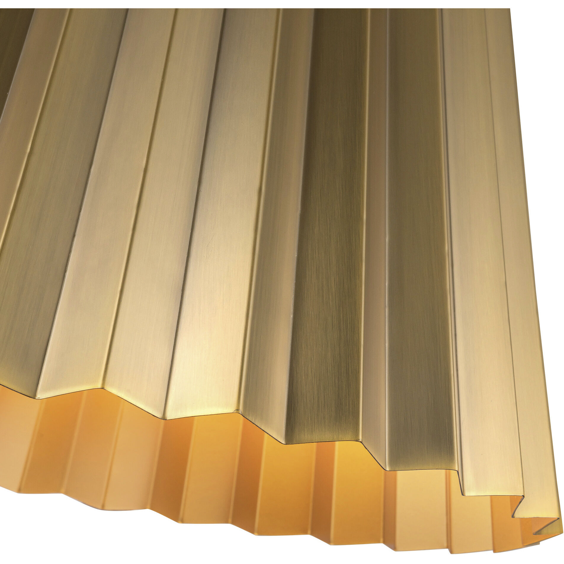 Alora Mood Plisse Pendant Ceiling Light in Aged Gold