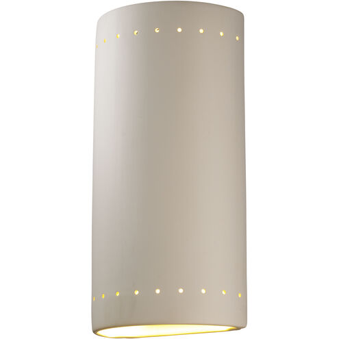 Ambiance Cylinder 2 Light 21 inch Bisque Outdoor Wall Sconce, Really Big