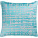Hessian 22 inch Aqua, Light Gray Pillow Kit