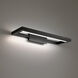 View LED 20 inch Black Bath Vanity & Wall Light in 3000K, dweLED