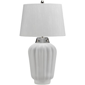 Bexley 22 inch White and Polished Nickel Table Lamp Portable Light