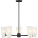 Mid-Century Modern 5 Light 30 inch Matte Black Chandelier Ceiling Light